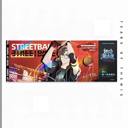 Tears of Themis Electrifying Night metallic commemorative ticket featuring Artem Wing character artwork
