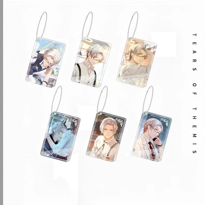 Tears of Themis Heartbeat Commemorative Series Vyn acrylic keychain collection featuring thick acrylic charms with foil stamping details