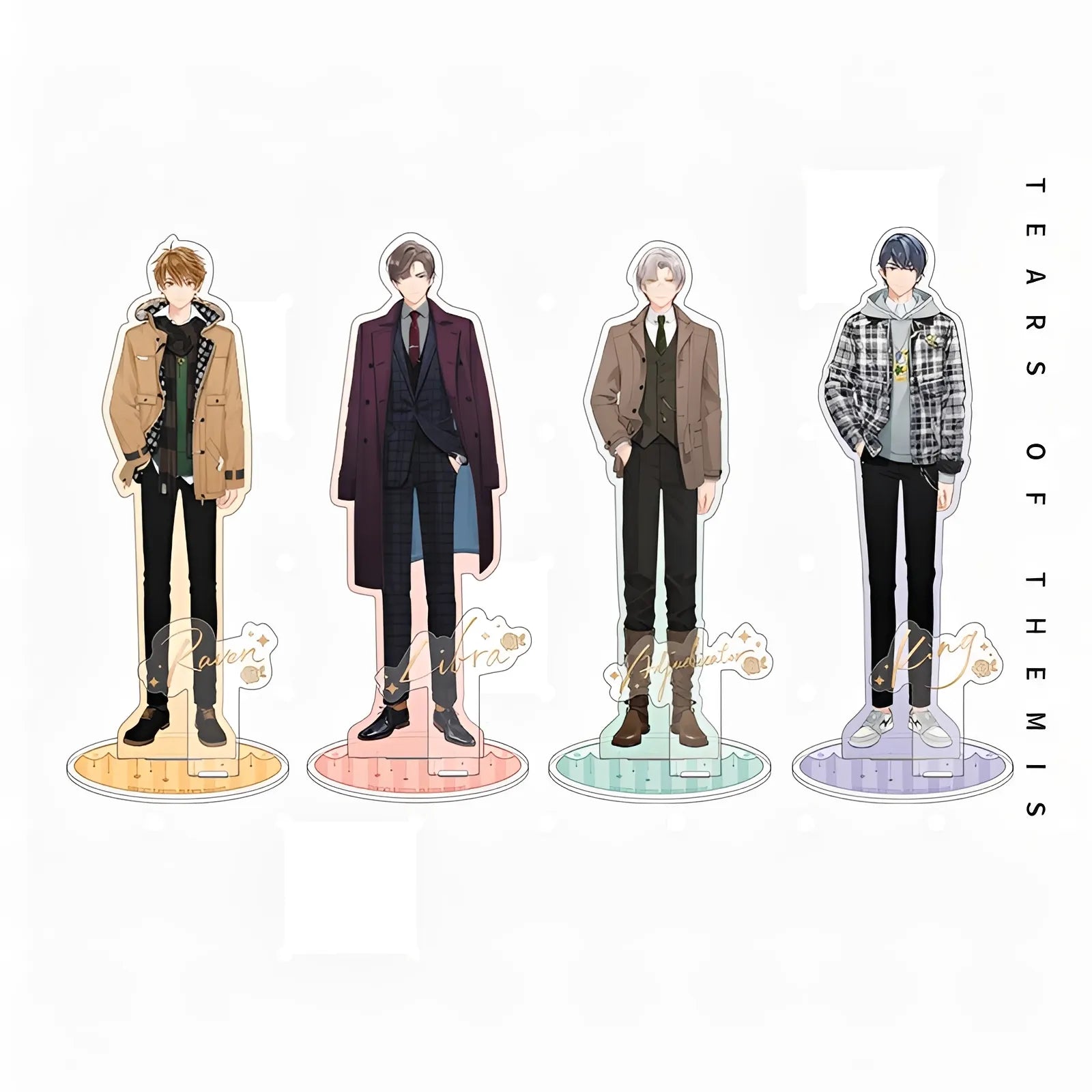 Tears of Themis Illustration Series Vol.5 acrylic stand collection featuring Artem Wing Luke Pearce Marius von Hagen and Vyn Richter