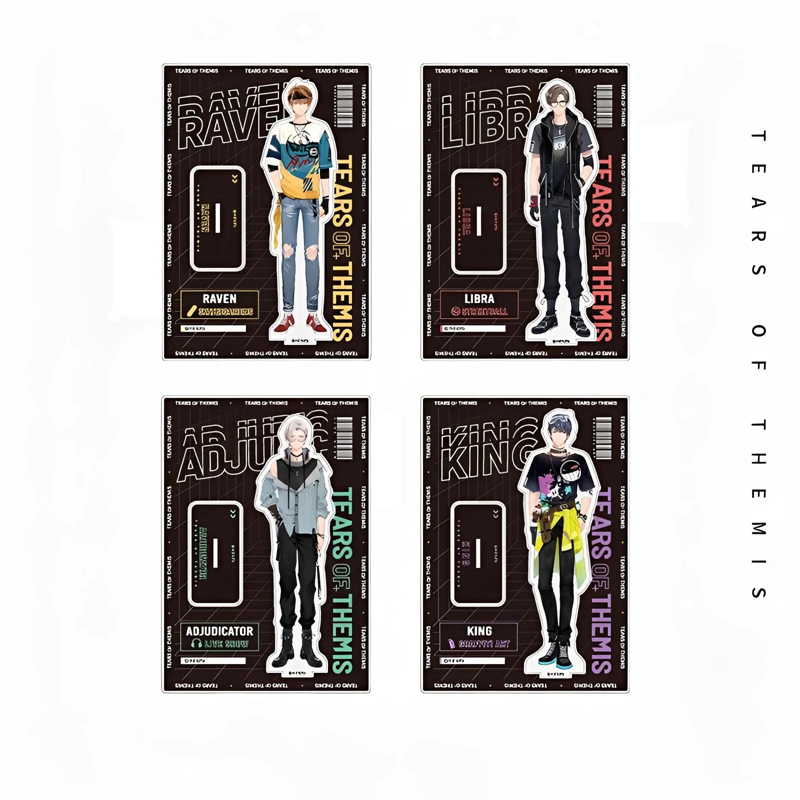 Tears of Themis Illustration Series Vol.6 acrylic standees featuring Artem Wing Luke Pearce Marius von Hagen and Vyn Richter