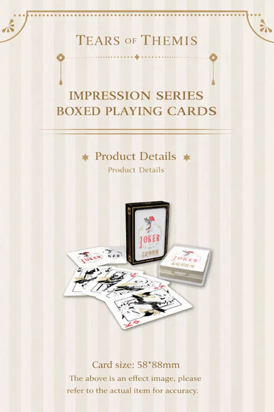 Tears of Themis Impression Series playing cards design details
