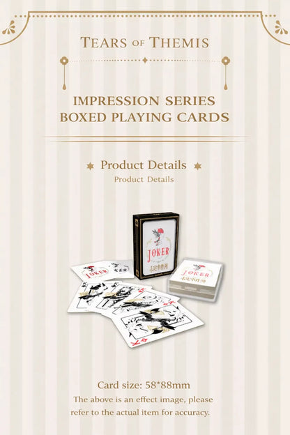 Tears of Themis Impression Series playing cards design details