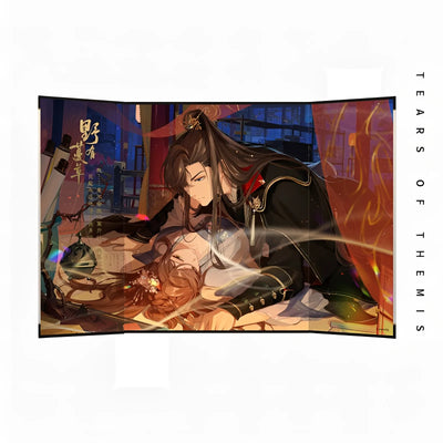 Tears of Themis Snowy Red Plum folding screen art card featuring Artem Wing character illustration