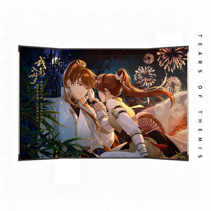 Tears of Themis Snowy Red Plum folding screen art card featuring Luke Pearce character illustration