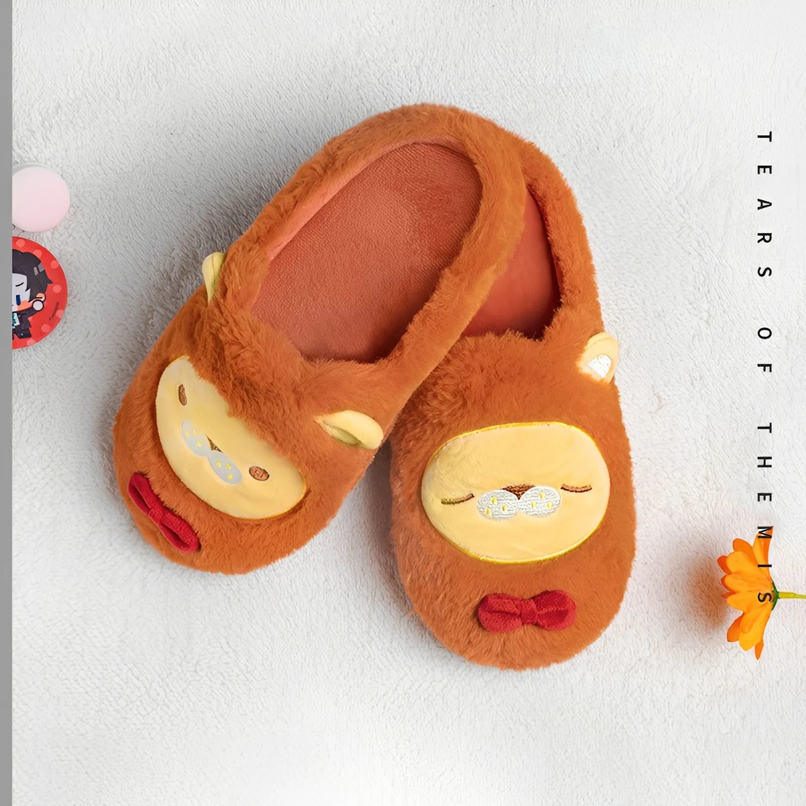 Tears of Themis Sweet Dreams Series plush slippers featuring Artem Wing character design with soft fleece upper and cozy lining