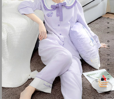 Tears of Themis Sweet Dreams Series Marius von Hagen cotton long sleeve loungewear set front view pajama outfit