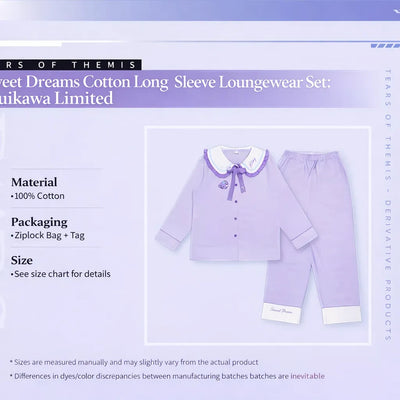 Tears of Themis Sweet Dreams Series Marius von Hagen cotton loungewear set product details material packaging size information