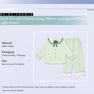 Tears of Themis Sweet Dreams Series Vyn Richter cotton loungewear set product details material packaging size information