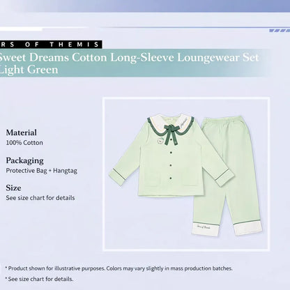Tears of Themis Sweet Dreams Series Vyn Richter cotton loungewear set product details material packaging size information