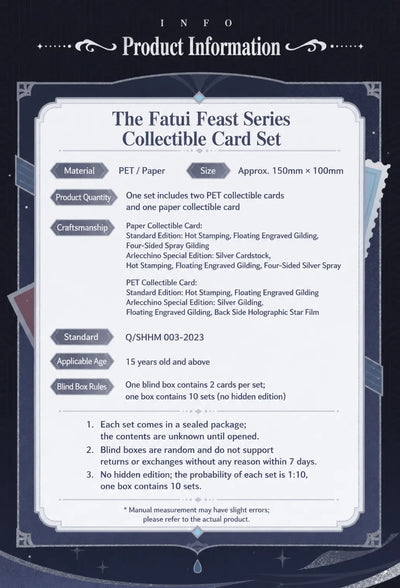 The Fatui Feast Series collectible card character lineup featuring Fontaine characters
