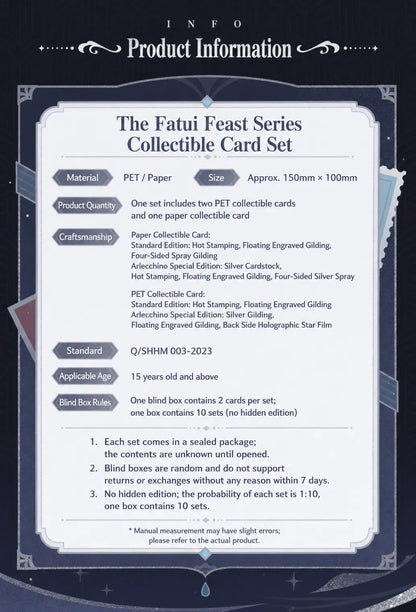 The Fatui Feast Series collectible card character lineup featuring Fontaine characters