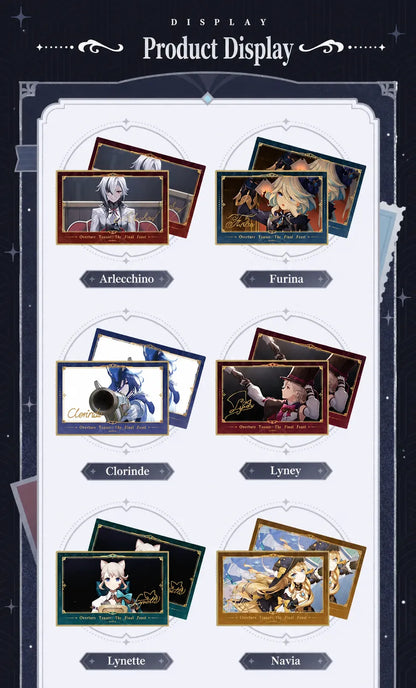 Special edition Arlecchino collectible card from The Fatui Feast Series