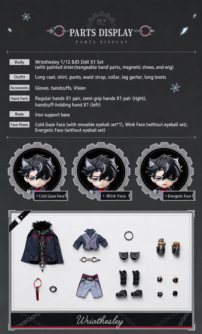 Wriothesley Action Figure Parts And Accessories Display
