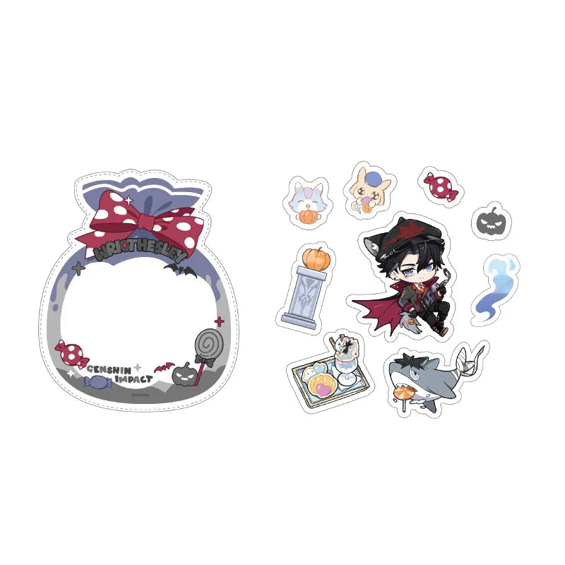 Genshin Impact Wriothesley Immernachtreich Reverie Series sticker set featuring themed character stickers