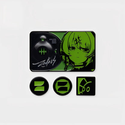 Zenless Zone Zero Anby Demara Yuanyan Engraved Series metal badge set with character-themed enamel pins