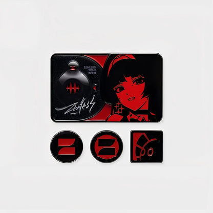 Zenless Zone Zero Astra Yao Yuanyan Engraved Series metal badge set featuring character-inspired design