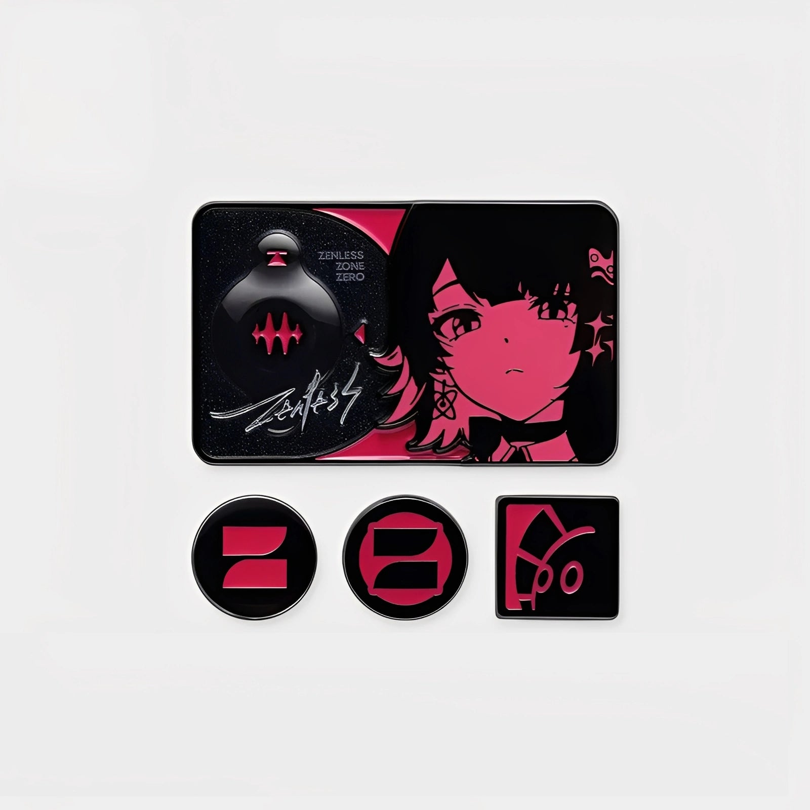 Zenless Zone Zero Ellen Joe Yuanyan Engraved Series metal badge set featuring stylized character design