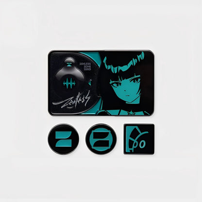 Zenless Zone Zero Hoshimi Miyabi Yuanyan Engraved Series metal badge set with engraved character artwork