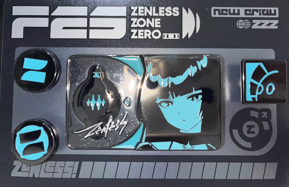 Customer photo of Zenless Zone Zero Yuanyan Engraved Series metal badge set displaying included badges and accessories